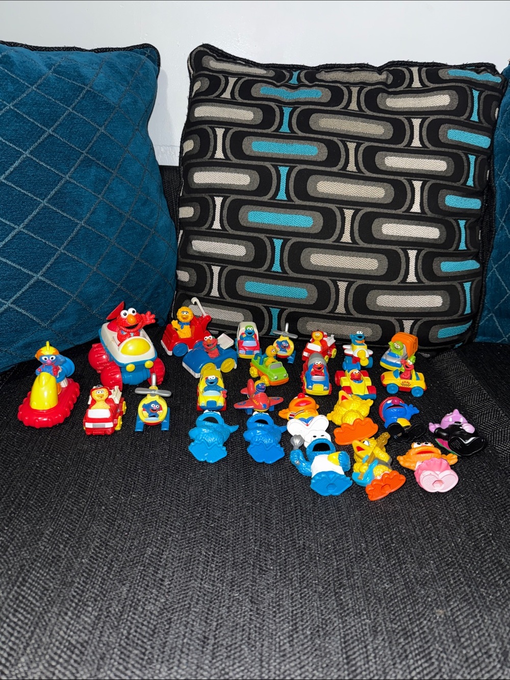 1990 Rare Tyco Sesame Street Toy Cars/Figures Lot Bundle
